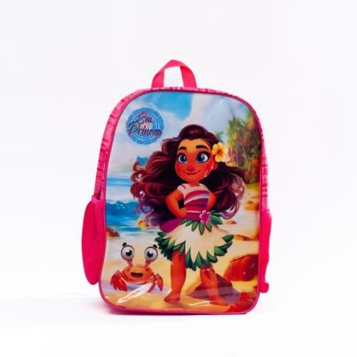 Mochila Infantil Princesas Mar Tema Colorido Vibrante Material Resistente Confortavel Escola Passeio