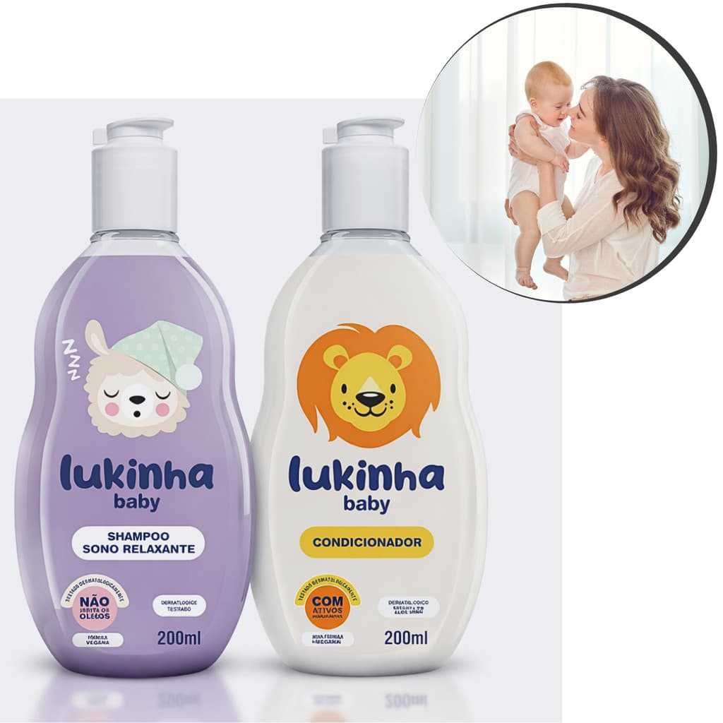 Kit Lukinha Baby Shampoo e Condicionador Sono Relaxante 200ml