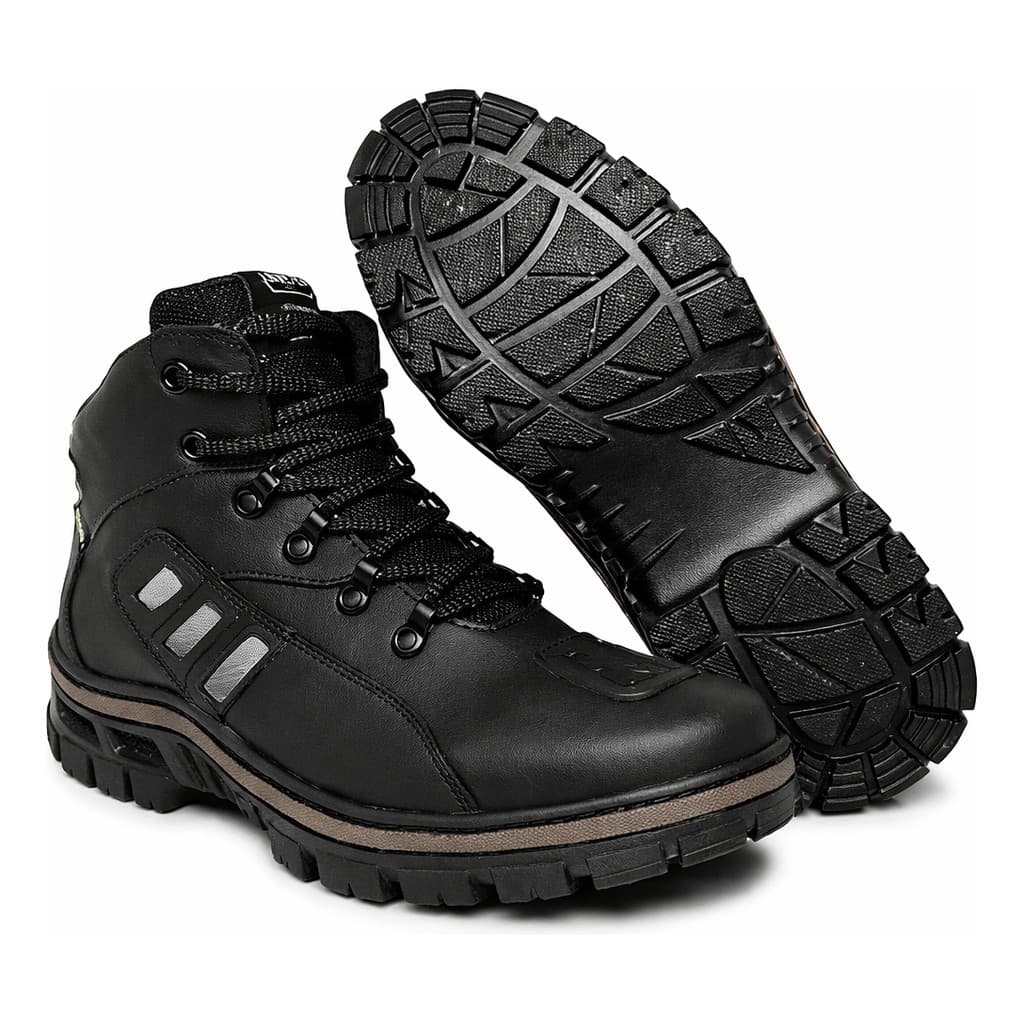 Bota Motociclista Trabalho Masculina Couro Premium 16100
