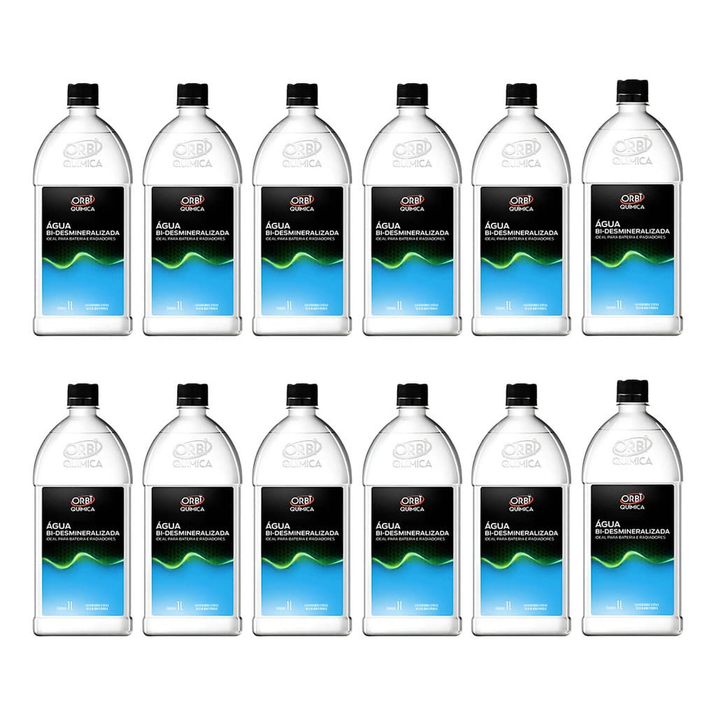 Kit 12 Água Radiador Orbi 1L Anticorrosiva Ideal Diluição Aditivo Concentrado