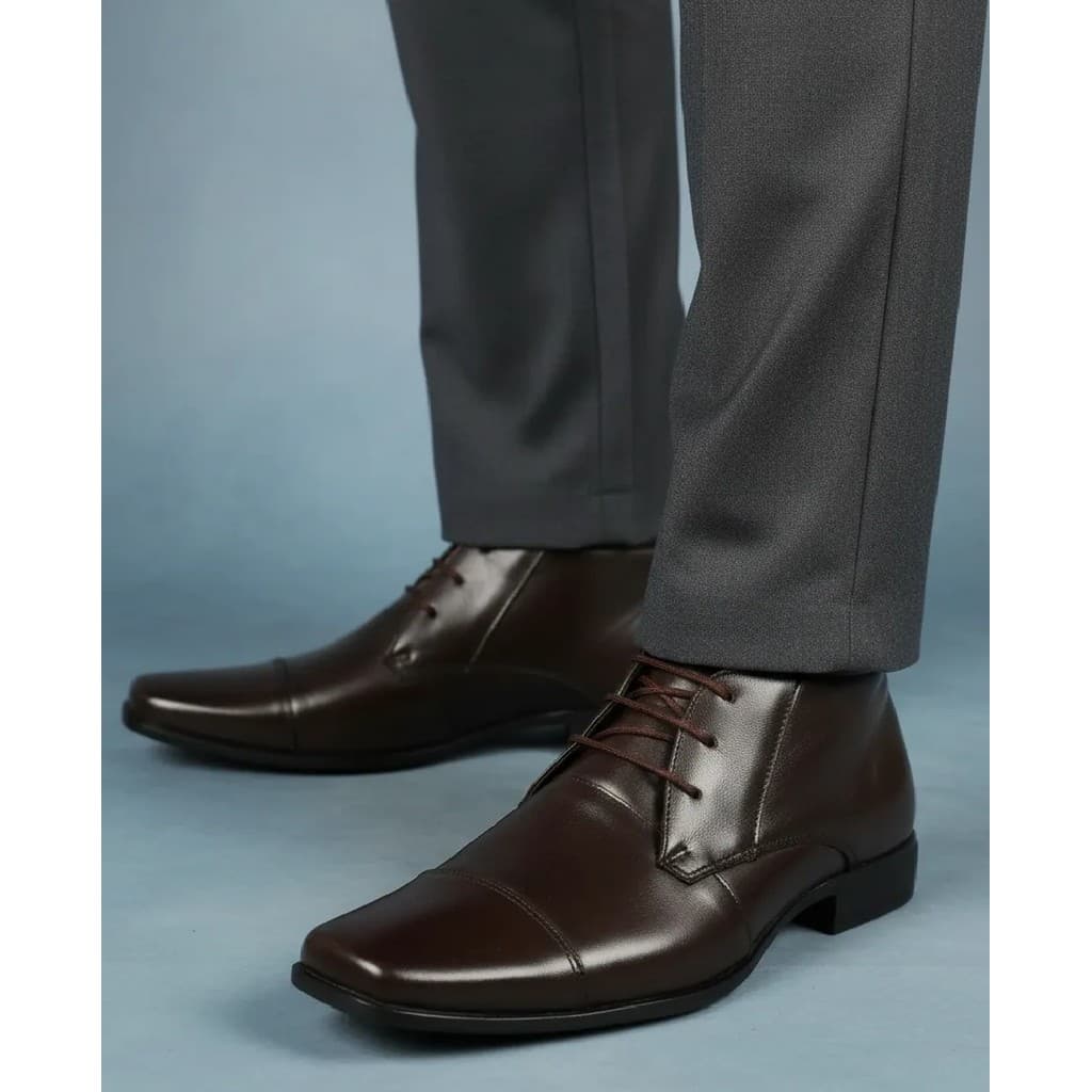 Sapato Masculino Bota Social Bico Fino Quadrado Macio Preço Bom