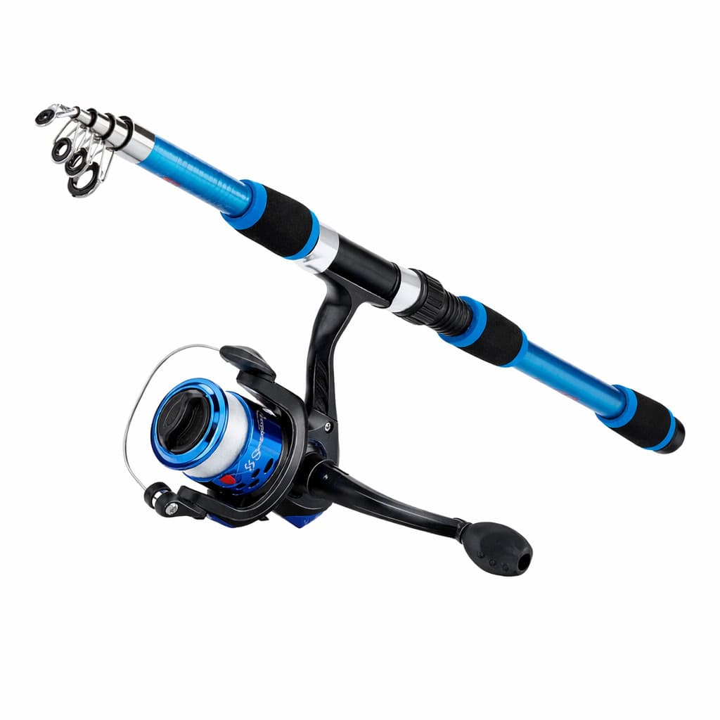 Kit Vara e Molinete Pesca Ambidestro com Linha Pescaria 3 Rolamentos 1.5 ou 1.8 Leve Pronto para Uso