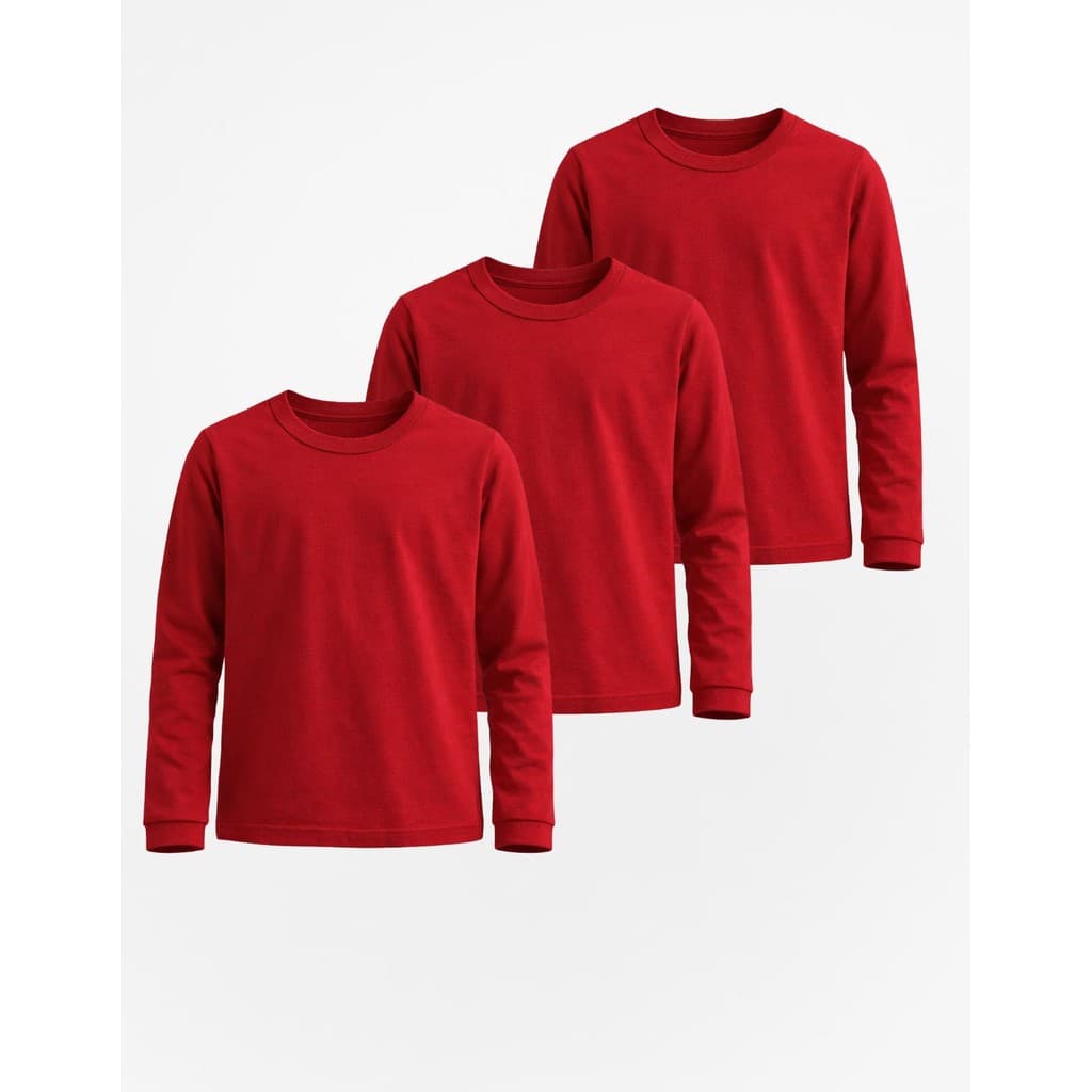 Kit 3 Camiseta Meninos Manga Longa Blusa Para Inverno Escola Uso Diario Premium Confortavel