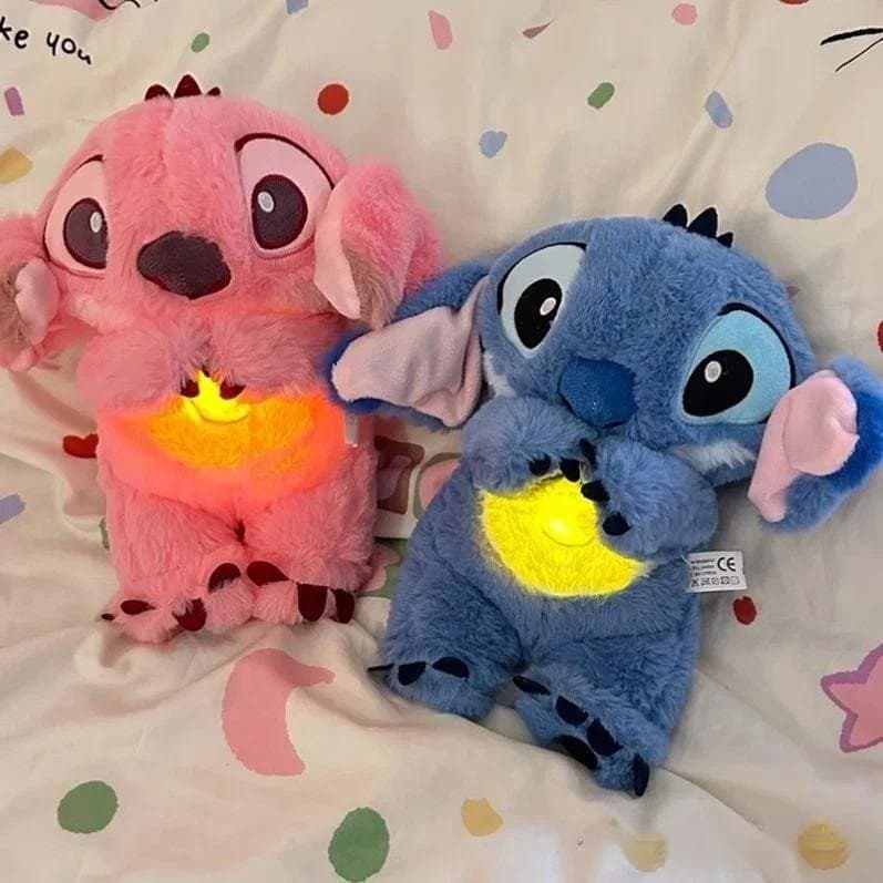 stitch de Pelúcia que Respira e Ajuda na Hora de Dormir-(stitch que Respira com Luzes e Sons Relaxantes