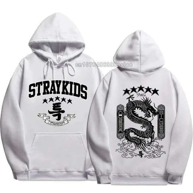 Moletom Canguru Unissex Stray Kids Blusa Estampada Álbum 5-Star Hoodie Confortável Streetwear Premium