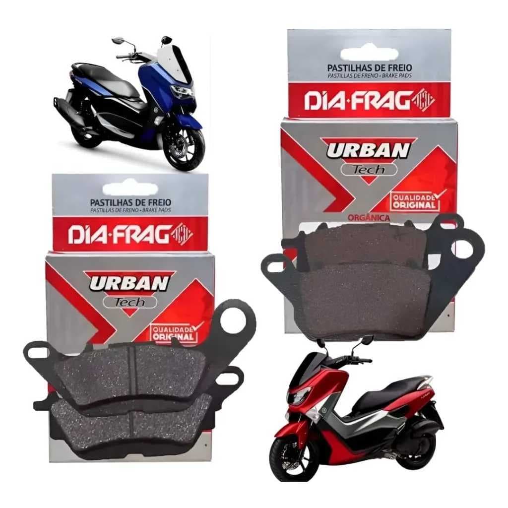 Kit Pastilha Freio Dianteira Traseira Yamaha NMAX 160 ABS Anos 2017 A 2026 Original Diafrag Promoção