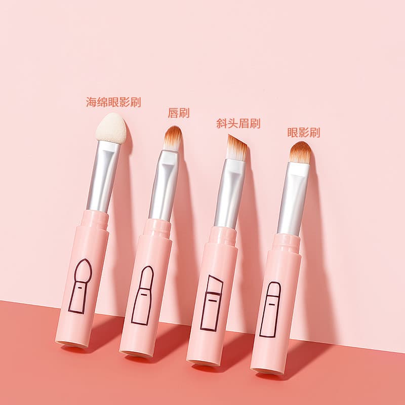 Conjunto de pincéis de maquiagem sombra lábio oblíquo sobrancelha escova fundação Blush destaque corretivo conjunto comp