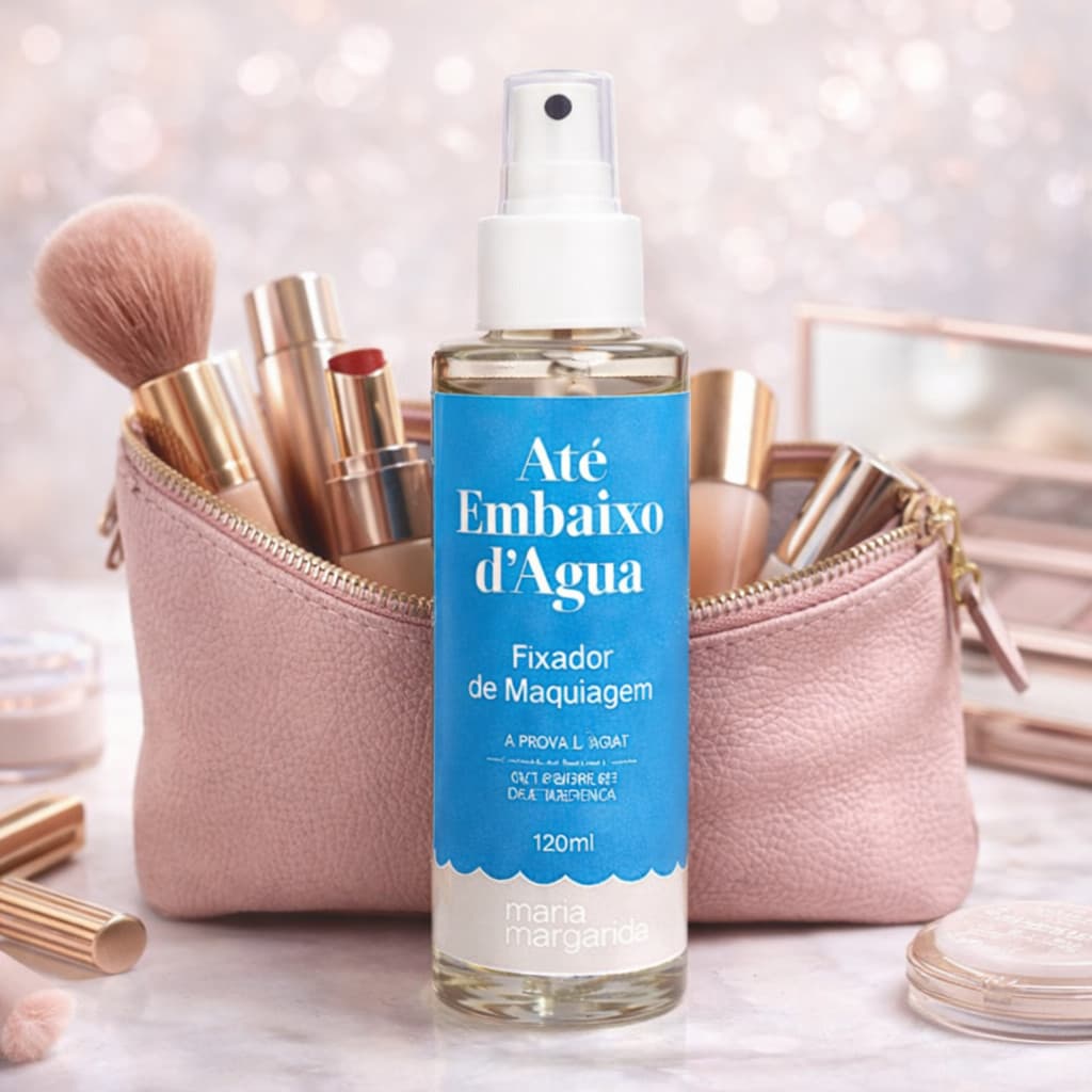 Fixador de Maquiagem Spray Até Embaixo D'Água 120ml Alta Fixação Make Não Derrete Prova D'Água