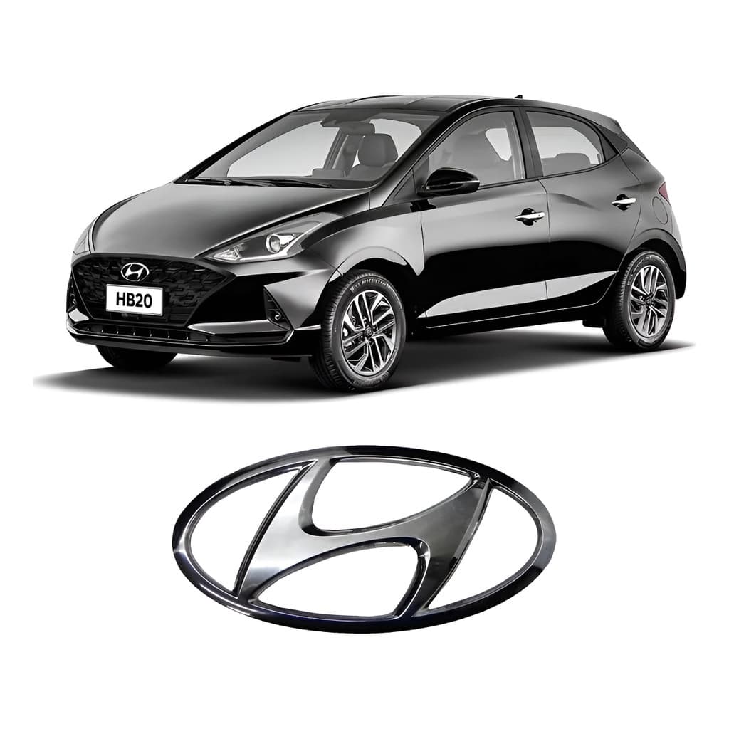 Emblema Hyundai Grade Dianteira Hb20 2020 2021 Original