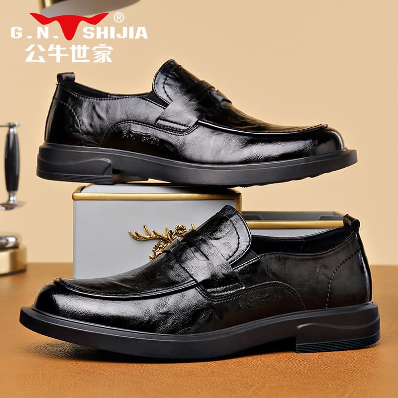 Bulls Family Sapatos Masculinos Verão Sola Macia Confortável Negócios Casual Sapatos De Couro Masculino Condução All-Mat