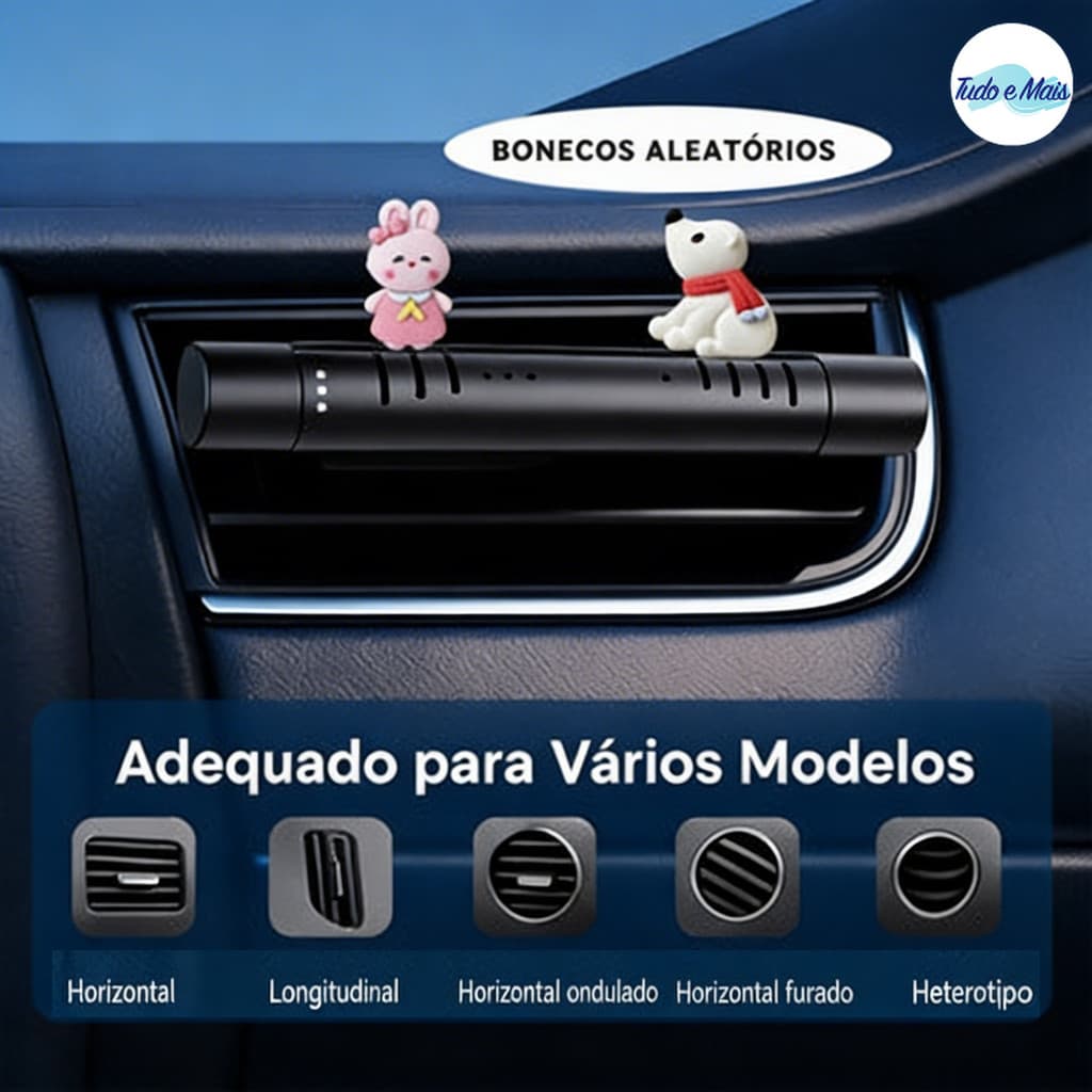 Aromatizador de Carro com Clipe para Saída de Ar - Fragrância Refrescante, Purificação de Ar e Perfume Duradouro