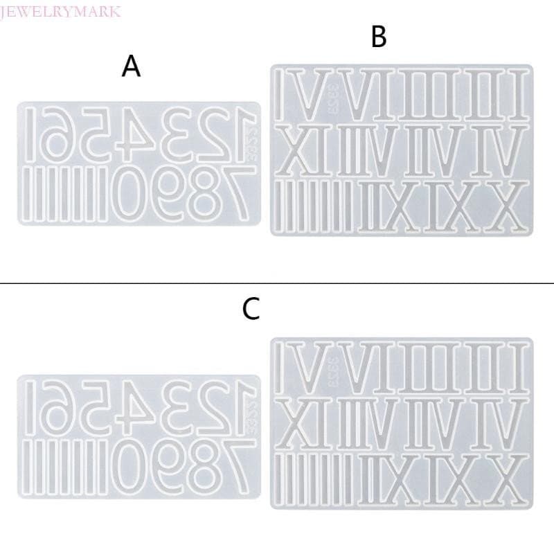 Relógio Judeu Romano Numeral Molde Silicone Resina Epóxi Pingente Para