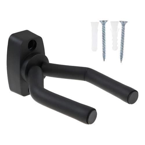 Suporte Ajustável Violão Guitarra Parede C/ Parafuso Preto