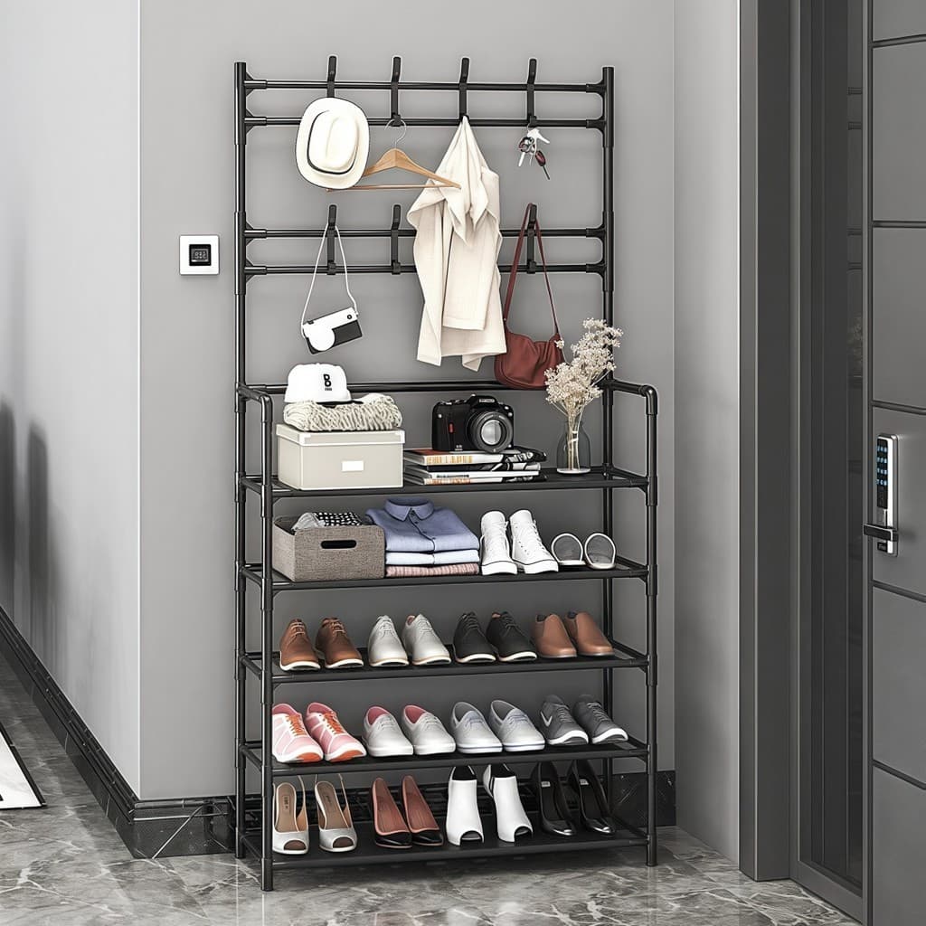 Sapateira Arara Cabideiro 5 Andar Organizadora Suporte Multiuso Tenis Roupa Quarto Armários Grande