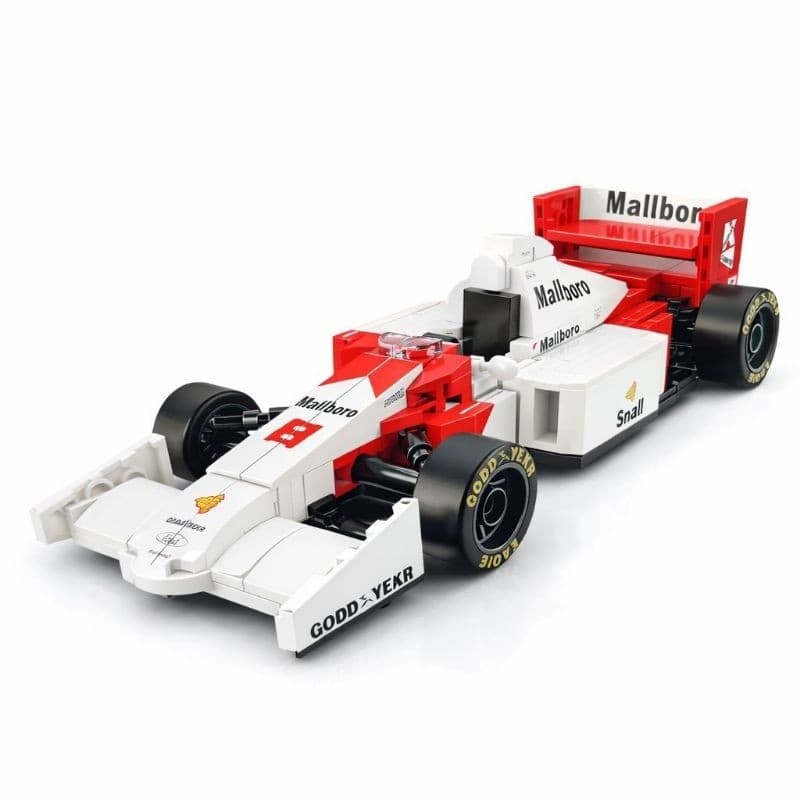 Carro Senna Malboro Blocos de montar  de Corrida Estilo Fórmula1 - 266 Peças  Alta Qualidade