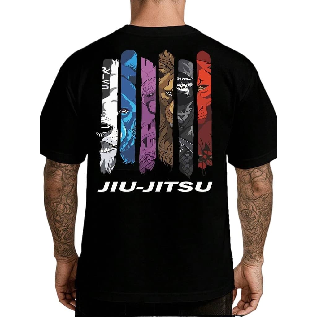 Camiseta Artes Marciais Jiu Jitsu Plus Size Masculina BJJ Competidor