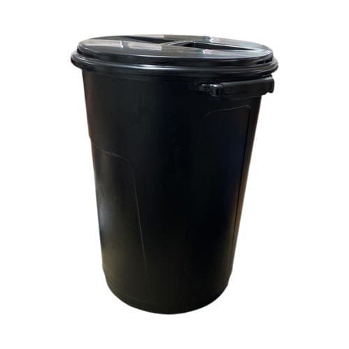 Lixeira Com Tampa 60 Litros Plástico Resistente Preta Ideal Cozinha Escritório