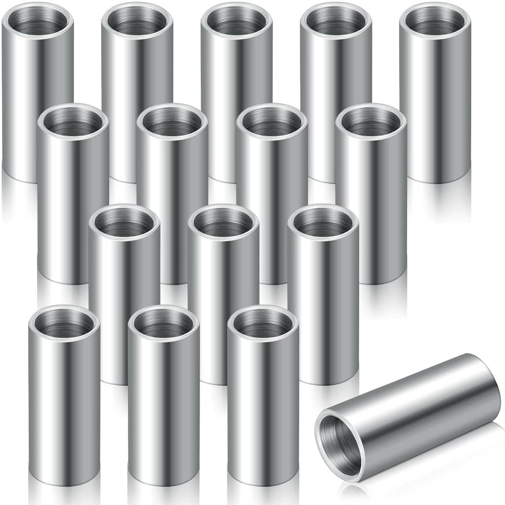 16 Peças de Espaçadores de Aço Inoxidável 1/2" OD x 3/8" ID x 1" de Comprimento, Espaçadores Redondos Sem Rosca, Buchas