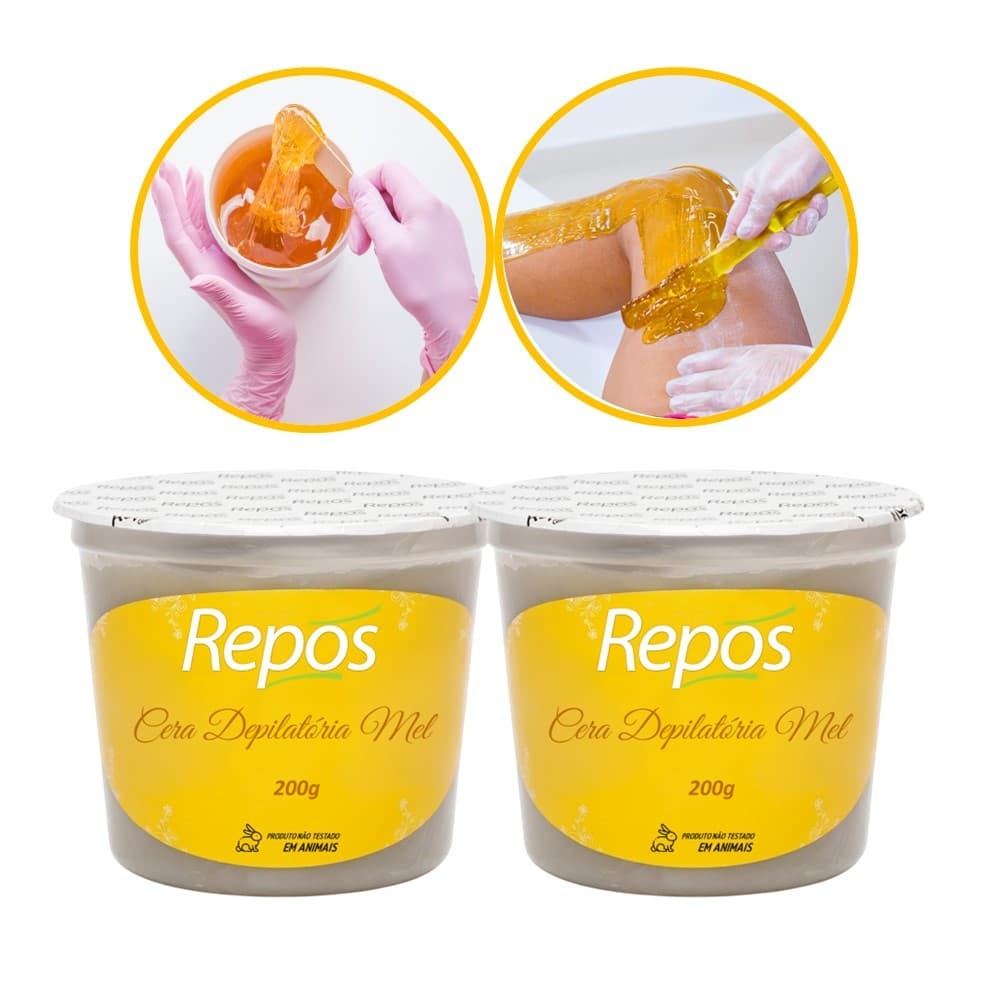 Kit 2 Pote de Cera para Depilação Repós Mel Depilatória 200g