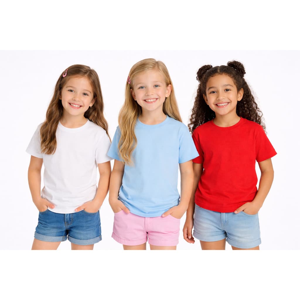 Kit 3 Camisetas Lisas Básicas Unissex Gola redonda em algodão 30.1 tecido leve e confortável.