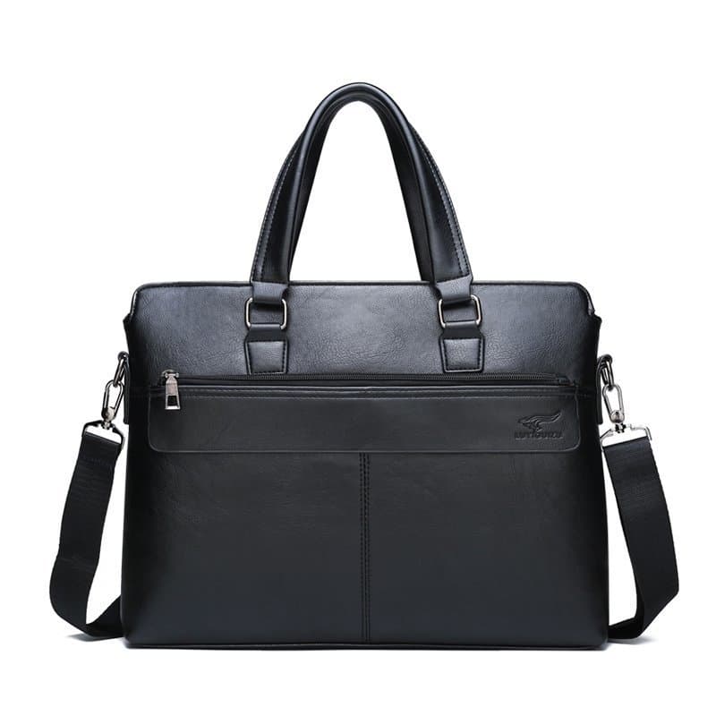 Bolsa masculina textura de couro genuíno maleta de negócios grande capacidade Casual ombro Crossbody mochila compartimen