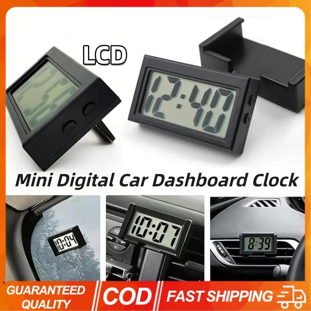 Mini Relógio Digital Para Painel De Carro Com Display LCD De Hora E Dia ﻿ Acessórios De Simples Autoadesivo Caminhão Ven