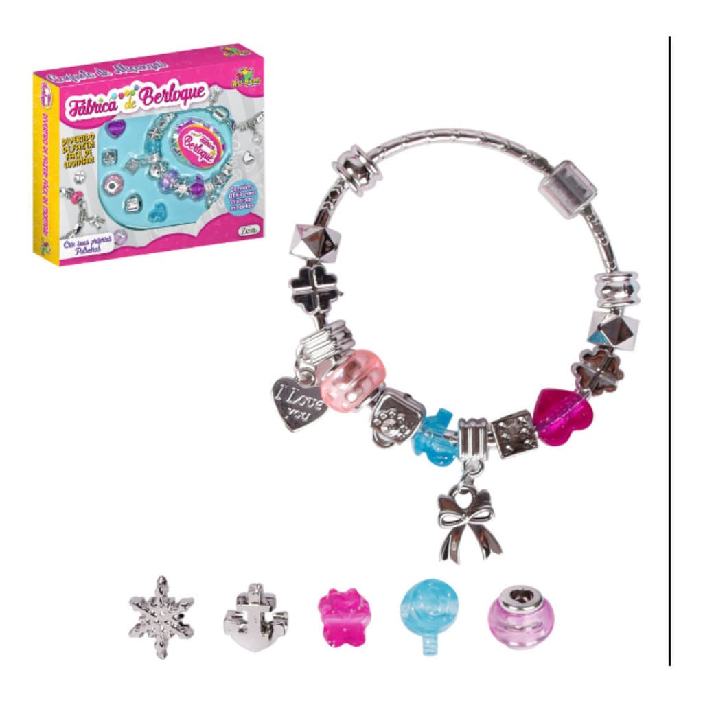 Kit Pulseira Fabrica Berloque Bijuteria Acessórios Menina