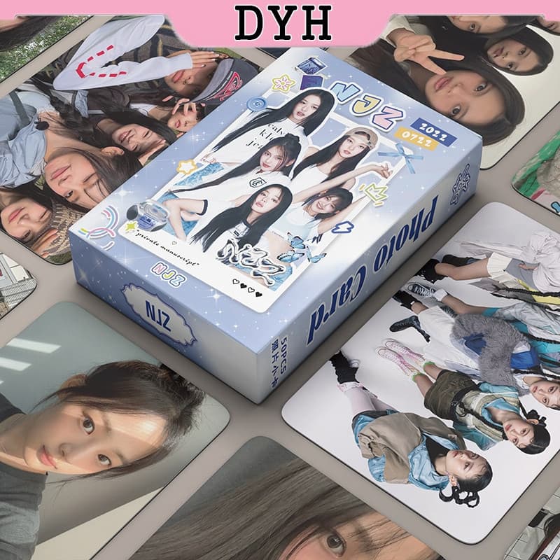 50 Peças/Caixa NewJeans Carrinho Cartões Fotográficos Laser Haerin Minji HANNI Danelle HYEIN LOMO Holográfico Album KPOP