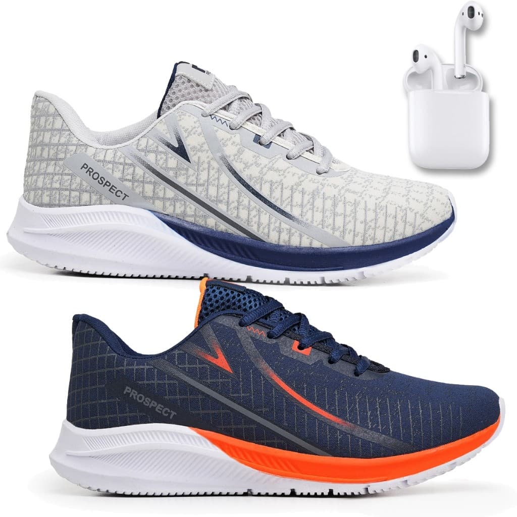 Kit 2 Tênis Masculino Prospect Spark Caminhada Academia Corrida Treino + Fone