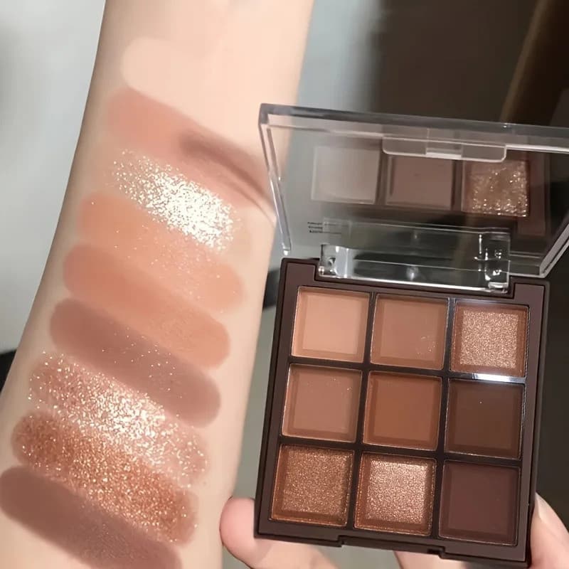 Mocha Chocolate 9 Cores Paleta De Sombras Fosco Perolado Glitter Acabamento Maquiagem De Olho De