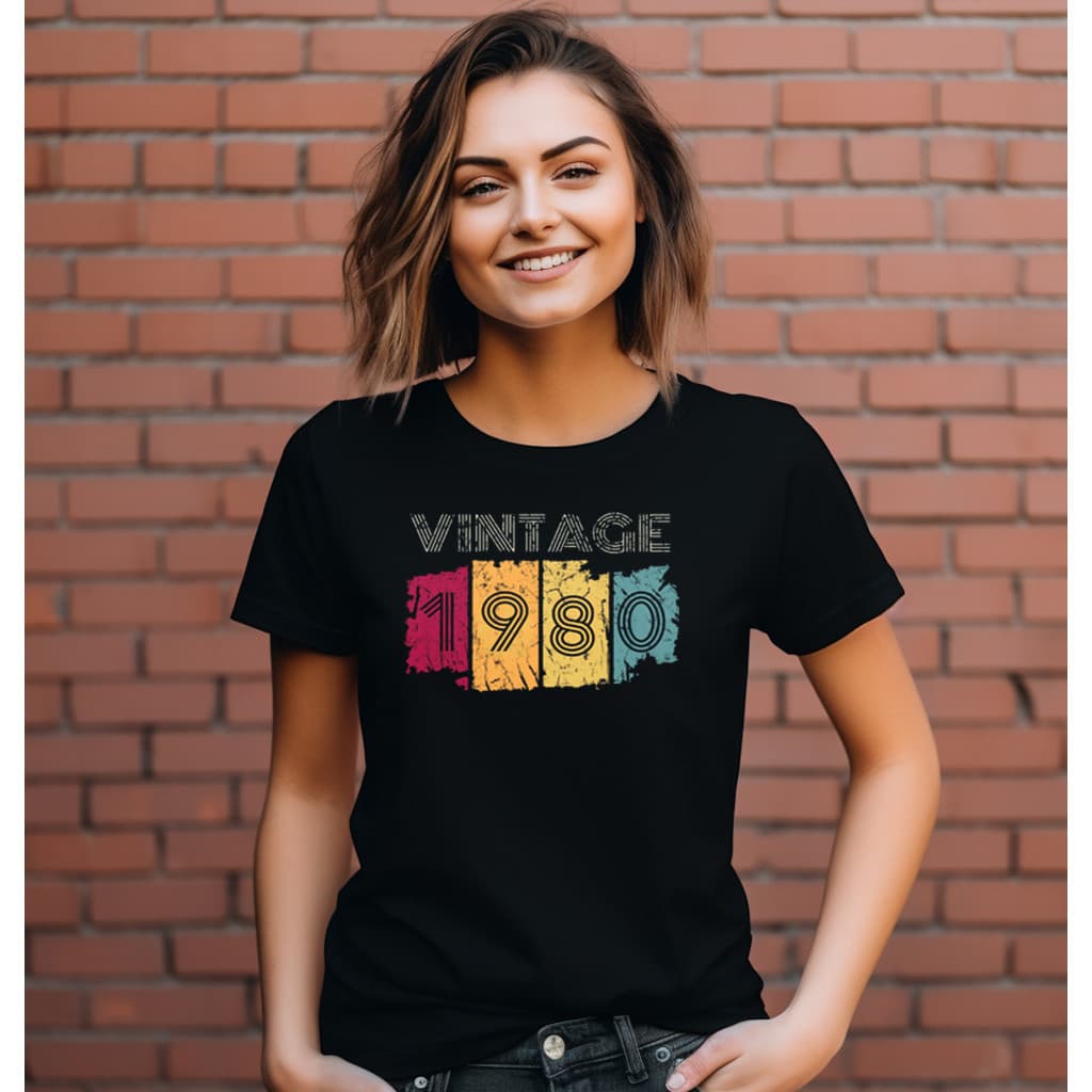 Camiseta Retrô Vintage 1980 Nasci Em ? FAÇA DO ANO DE SUA ESCOLHA Envio Imediato Mood.VestFranca