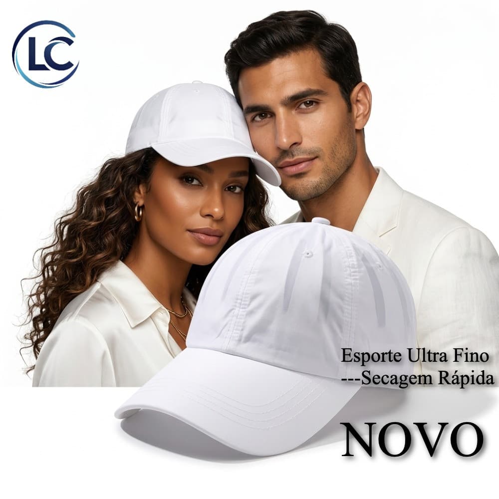 Boné Tactel Secagem Rápida Unissex Esportivo Corrida Academia Aba Curva Leve Respirável Confortável
