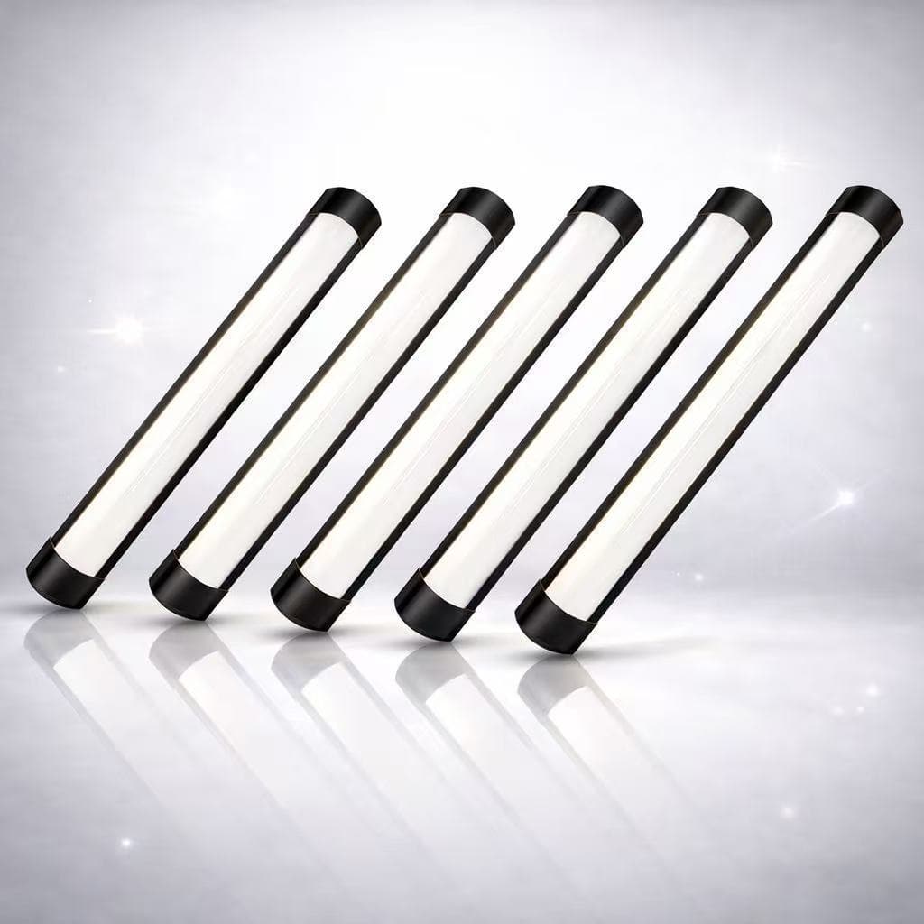 Kit 5 Plafon LED Tubular 60cm 20W Slim 6500K Bivolt