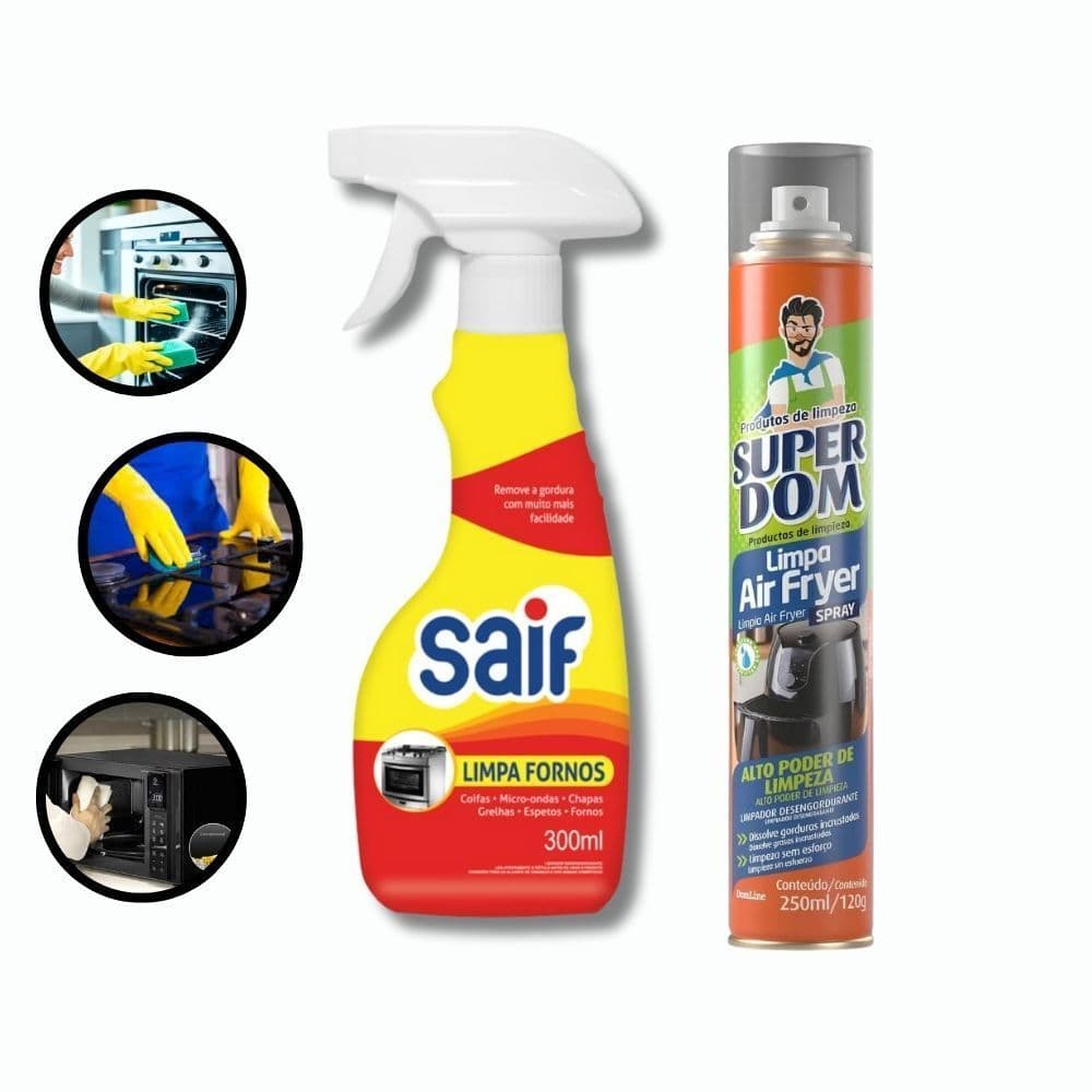 Limpa Air Fryer Super Dom Sprays Dissolve A Gordura Limpa Sem Esforço 250ml OK OK