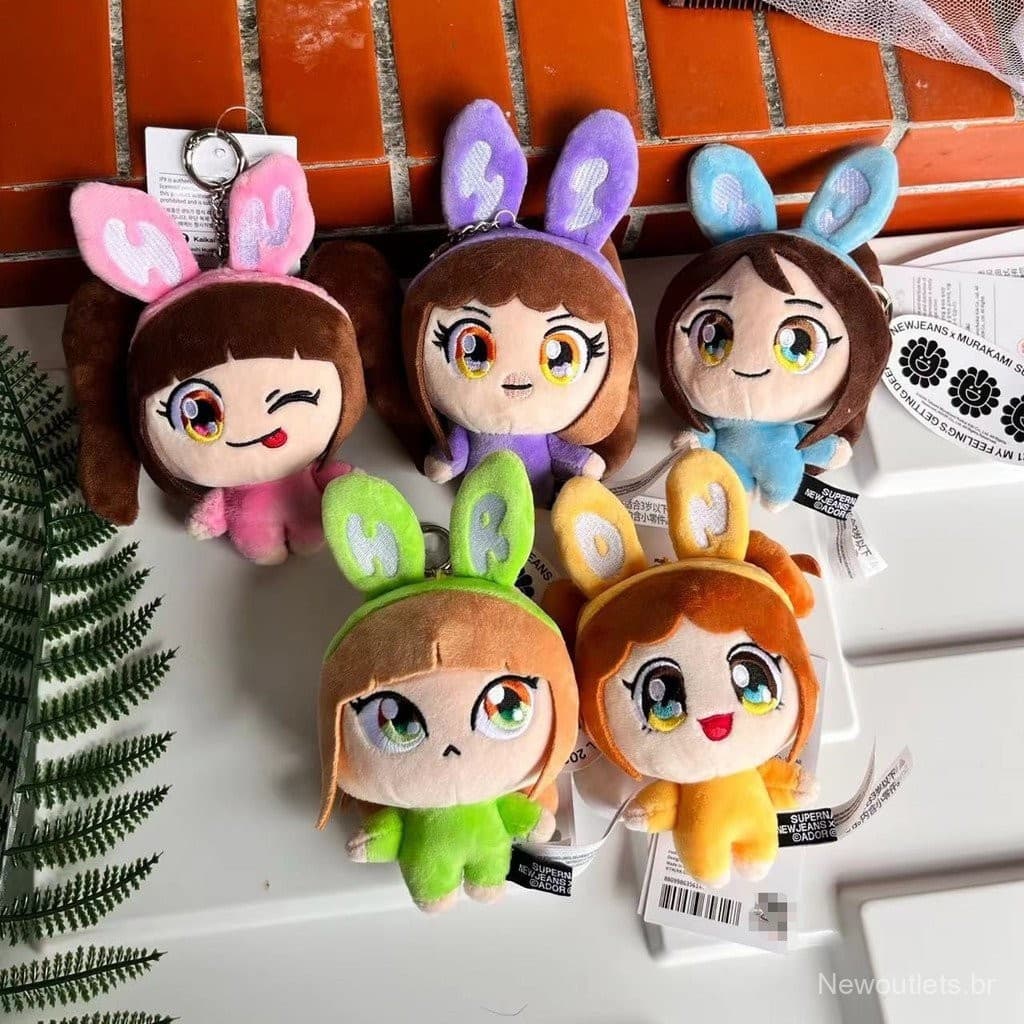 NWJNS Chaveiro De Pelúcia MINJI HANNI Danelle HAERIN HYEIN Design Boneca Chaveiros
