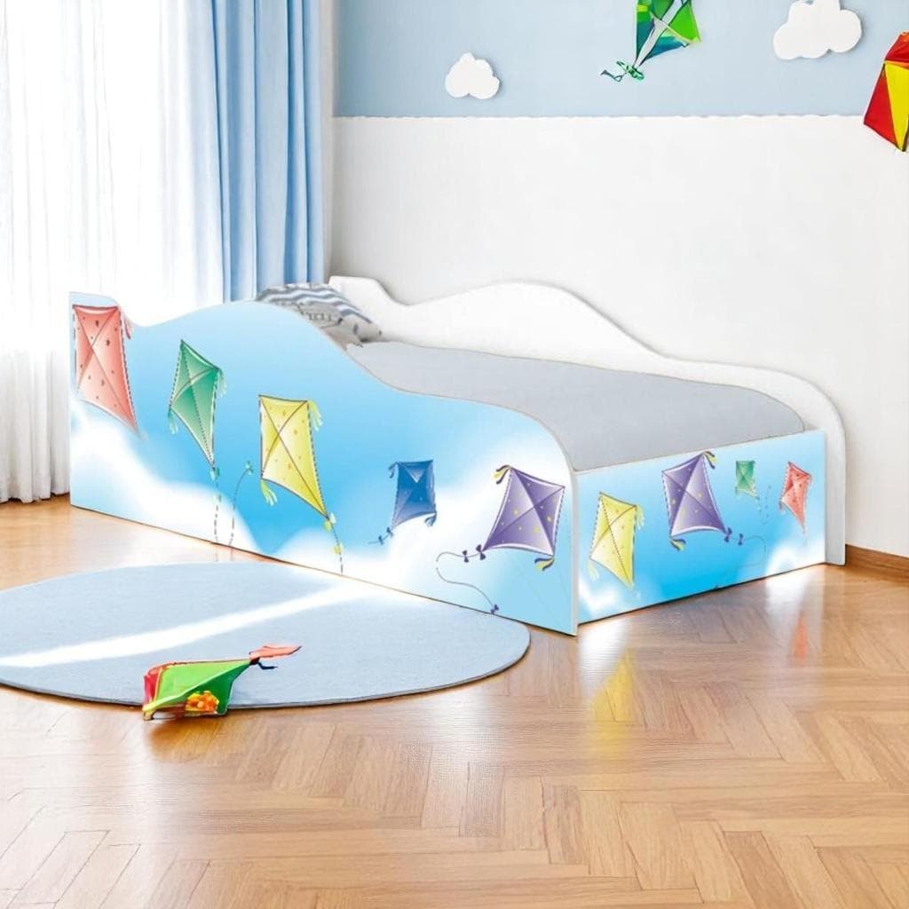 Cama Carro Fun Adesivada Pipa Solteiro