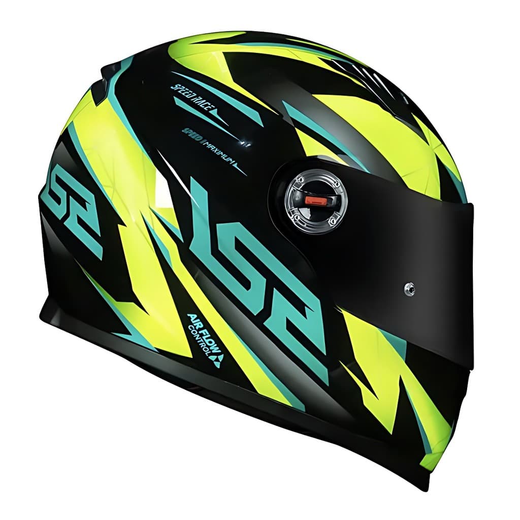 Capacete Ls2 Ff358 Draze Preto Verde Amarelo Fluo