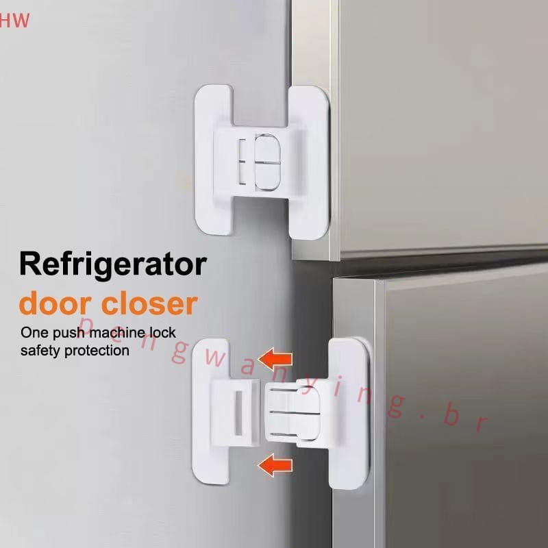 Novo 5 Peças Trava de Segurança para Porta de Geladeira e Freezer Trava Multifuncional Protetor Infantil ZTFR