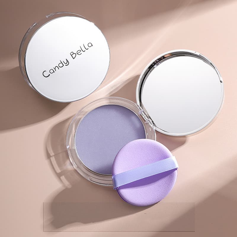 Pó De Ajuste De Controle De Óleo , Leve E Respirável , Maquiagem Nude Natural , Acabamento Suave De Longa Duração , Roxo