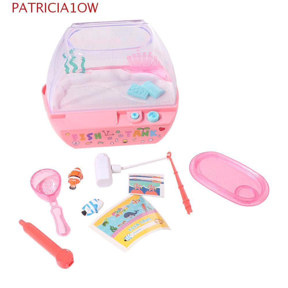 PATRICIA1OW Brinquedo De Aquário Artificial , Mini Tanque De Peixes De Simulação Adorável De Desenho Animado , Iluminaçã
