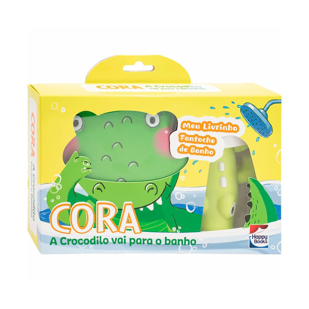 Meu Livrinho Fantoche de Banho -  Cora A Crocodilo Vai para O Banho - Happy Books