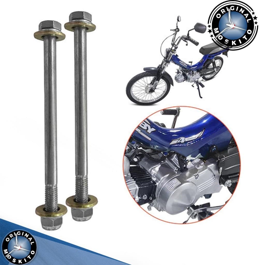 PAR Parafusos de Fixação para Motor em Quadro Mobilete Moby Bikelete Bike Motorizada 4 Tempos