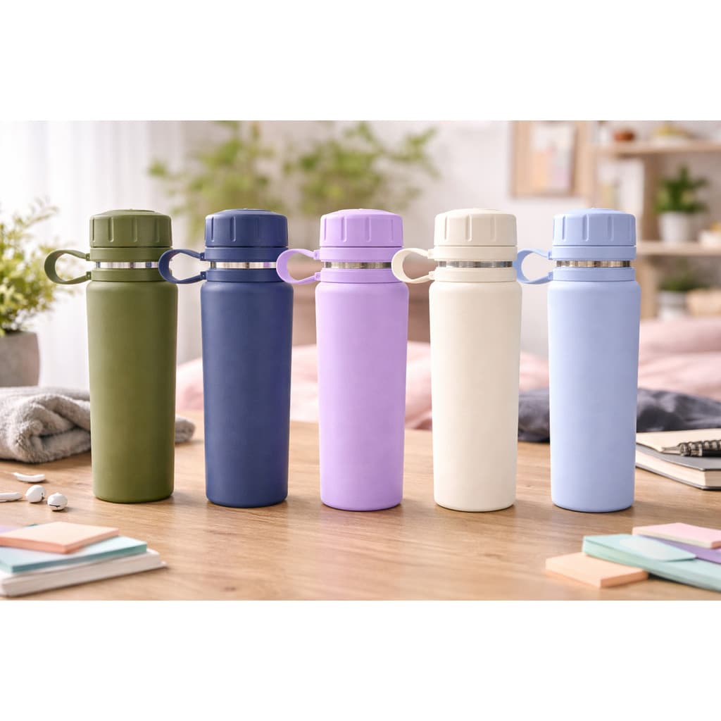 Garrafa Térmica 800ml Água Chá Inox Fitness Academia Escola