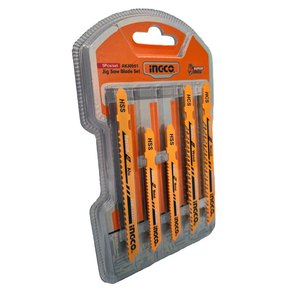 Kit 5 Lâminas Serra Tico Tico Madeira Metal Alumínio INGCO AKJ0051 Corte Profissional Precisão