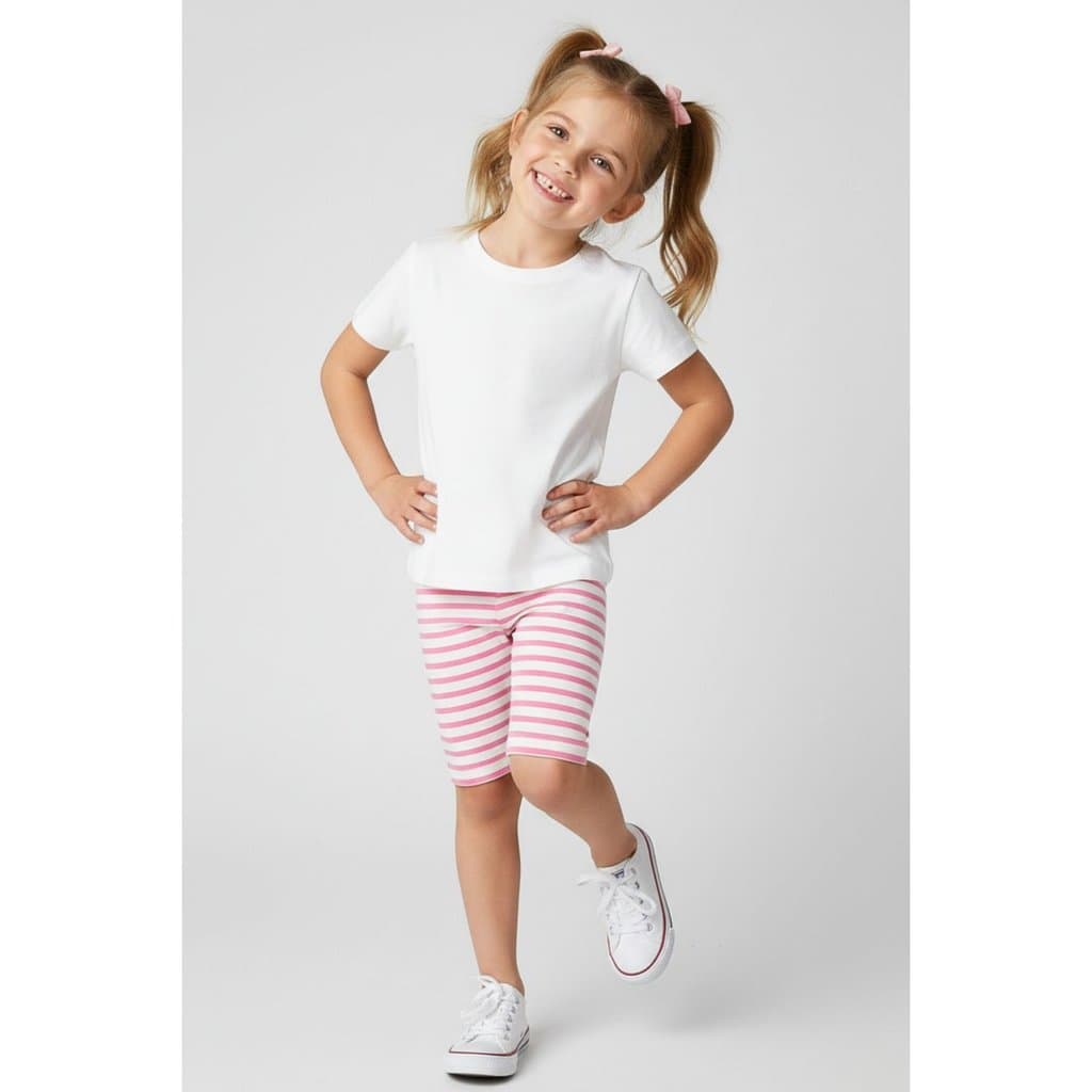 Bermuda Ciclista Infantil Feminina Listrada