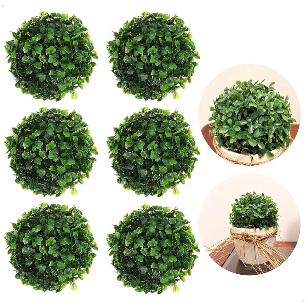 Kit 6 Bola de Buchinho 12CM Grama Artificial Decoração Verde