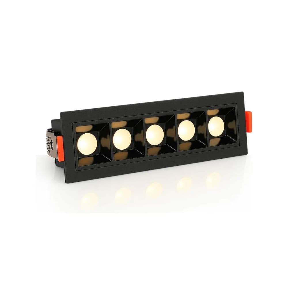 Spot Led Embutir 5 Fachos 10W 4000K PT Bivolt Luminatti