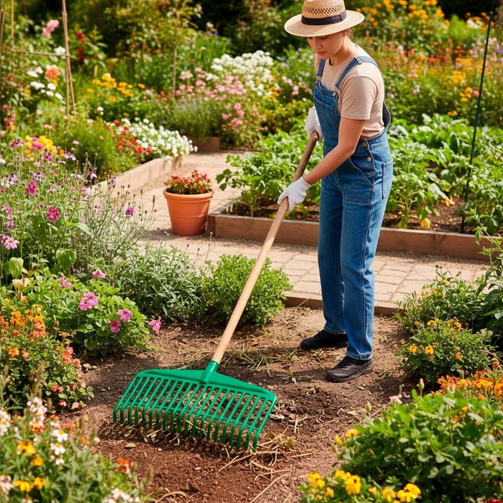Vassoura Rastelo Jardinagem Plastica Reforçado Limpeza Folhas Grama 20 Dentes - 40cm S/ Cabo - 02 Unidades