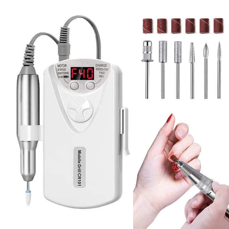 Motor Original LIXADEIRA portátil 30.000 RPM Bivolt unhas Manicure Pedicure sem fio