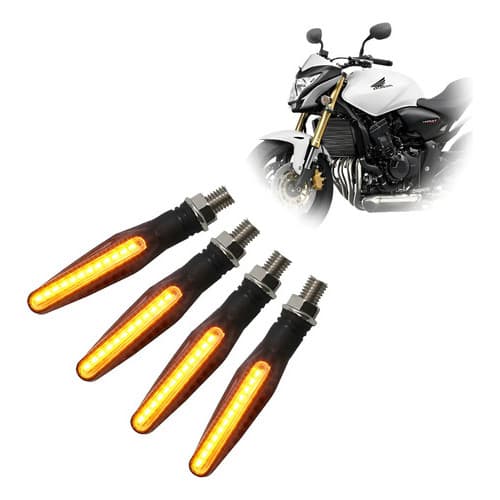 Kit 4 Setas Sequenciais P25b Honda Cb600f Hornet 2010 2011 Preto